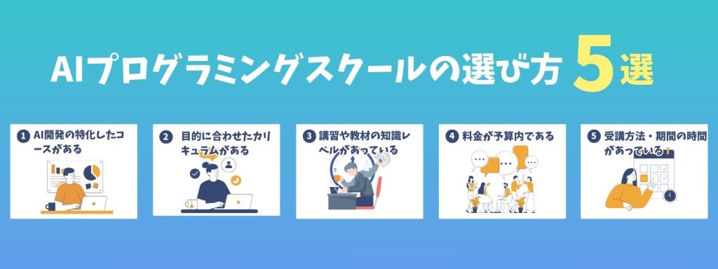 AIプログラミングスクールの選び方